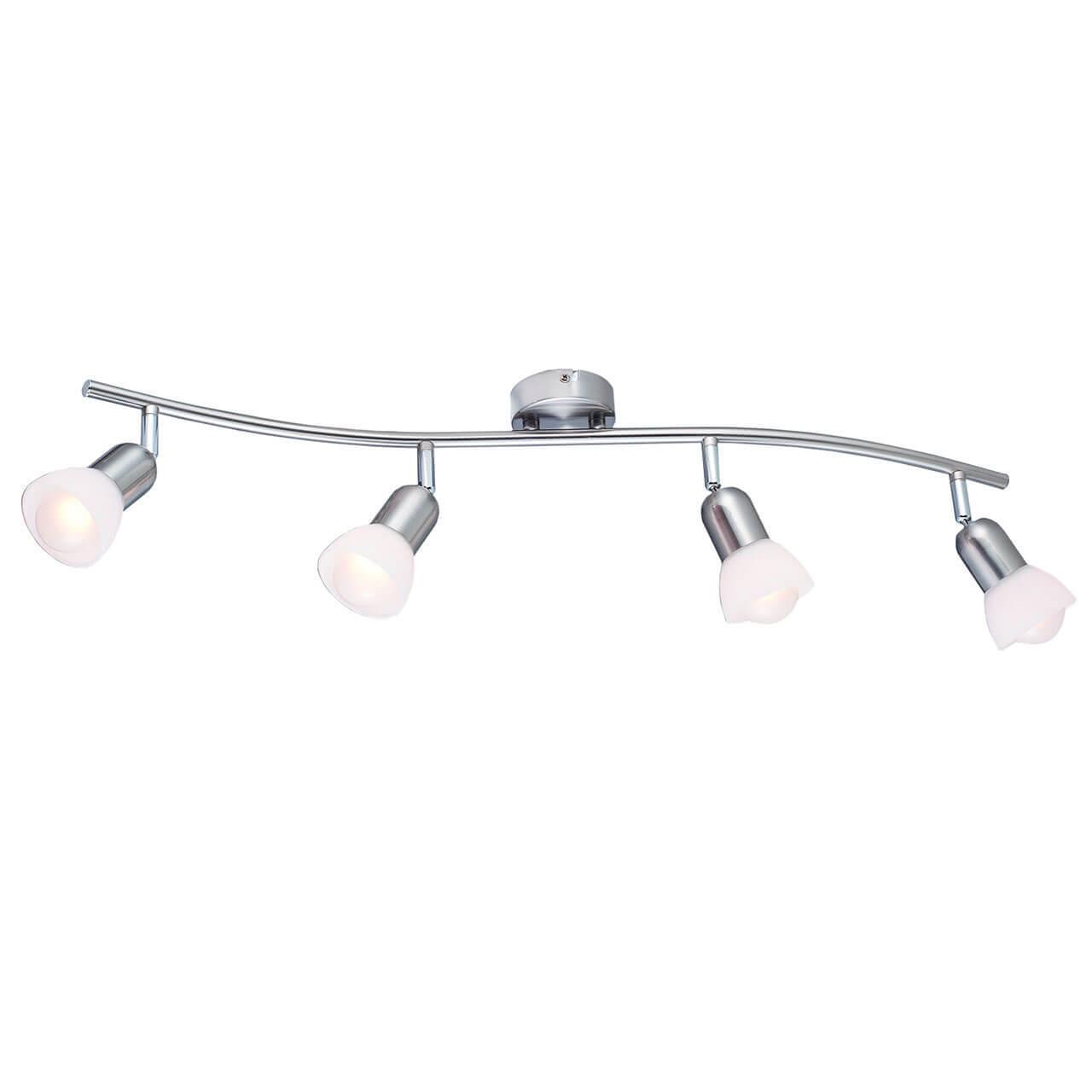 Спот потолочный с белыми плафонами серебристый Arte Lamp A3115PL-4SS ARTE LAMP A3115 00-3924044 Белый;серебро  - Вид №2
