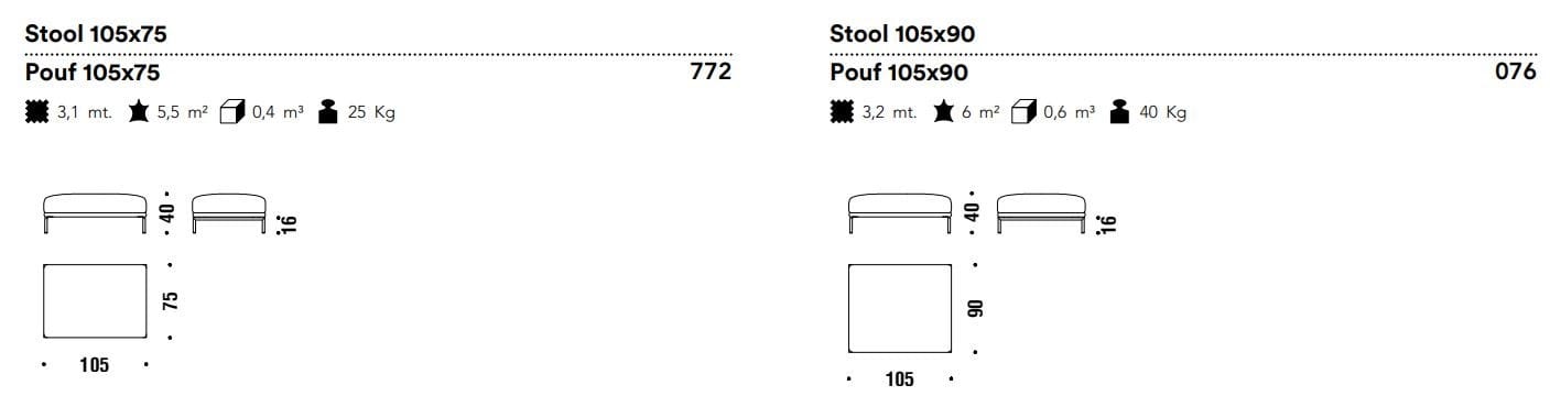Кожаная мягкая подставка для ног MOROSO Gentry ARCH-00077230 - Вид №3
