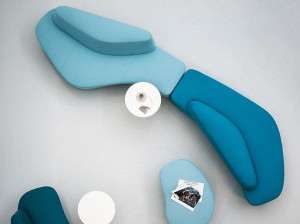 Тканевая скамья со спинкой