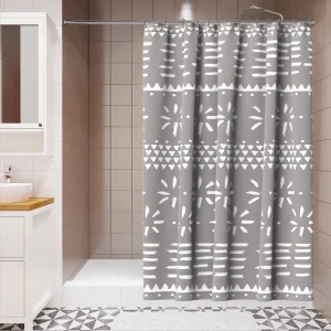 Штора для душа LEMER Alva — серый минимализм для современной ванной 89384989