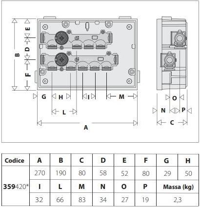 CALEFFI Предварительно собранный коллектор с общими перехватами 359 sun-id-1500169 - Вид №1