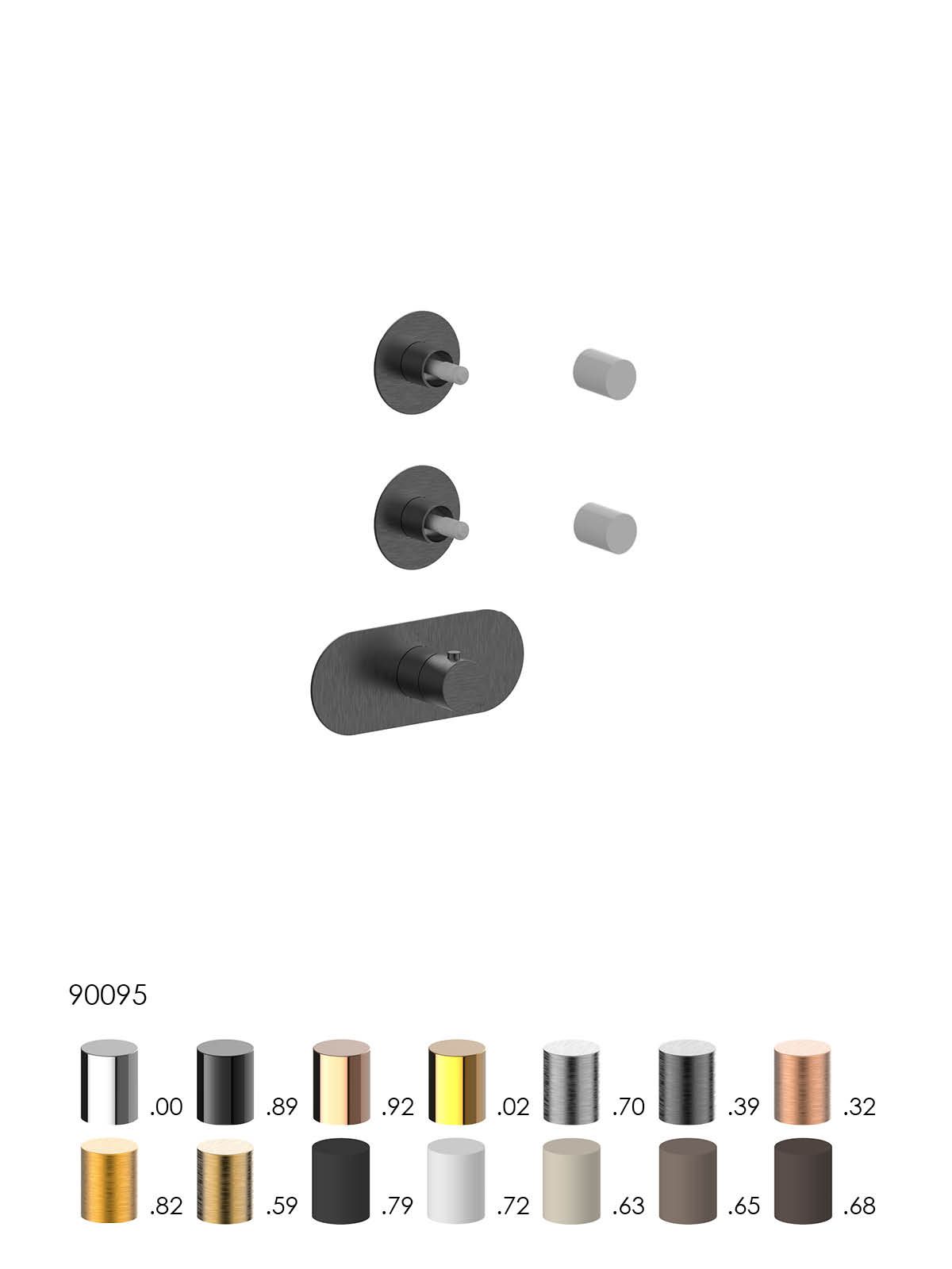 Термостатический смеситель для душа с 3 отверстиями Rubinetterie Frattini отдельная эстетика ARCH-00056277 - Вид №11