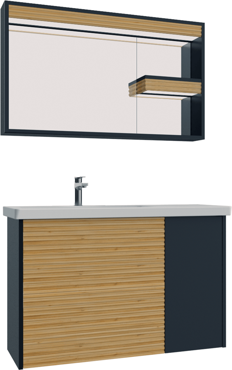 Нижний модуль Intenso 100 см антрацит-W.Walnut / IT0100.00.AW Intenso Creavit  - Вид №1