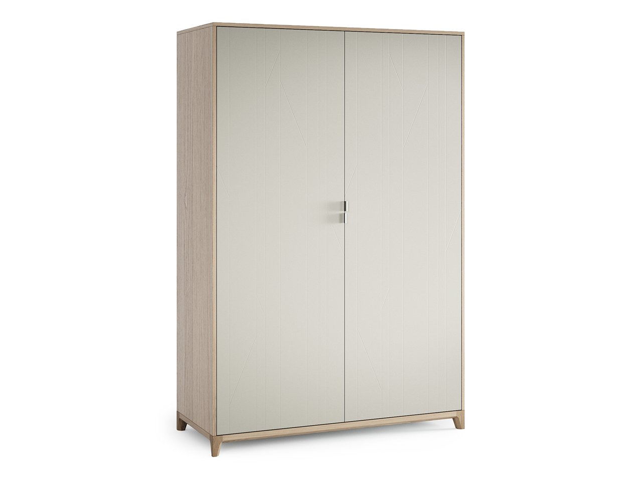 Шкаф распашной двухдверный осветленный дуб Case THE IDEA  210357 Бежевый  - Вид №1