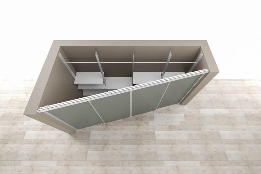 De Rosso Гардеробная со сверхлегкими раздвижными дверцами на заказ Aliante system sun-id-1402329 - Вид №7