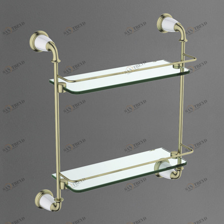 Двойная стеклянная полка ART&MAX BIANCHI AM-E-2611-D-Br