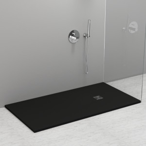 706154 Душевой поддон из минерального литья АНТРАЦИТ в комплекте с сифоном, Kerasan DOCCIA Италия