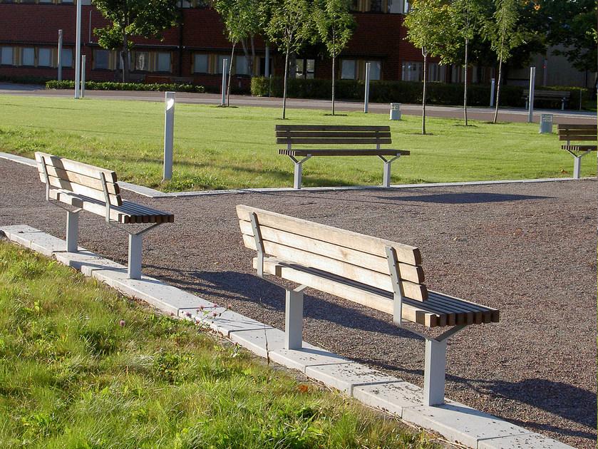 Nola Industrier Скамья из стали и дерева со спинкой Luma sun-id-1461718 - Вид №1