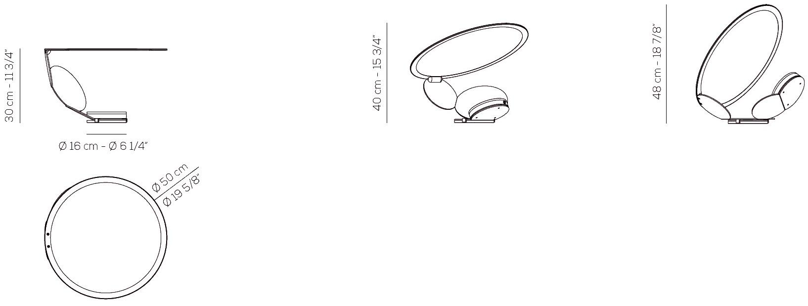 AXOLIGHT Настольная лампа с регулируемым отраженным светом из алюминия Cut sun-id-1426107 - Вид №2