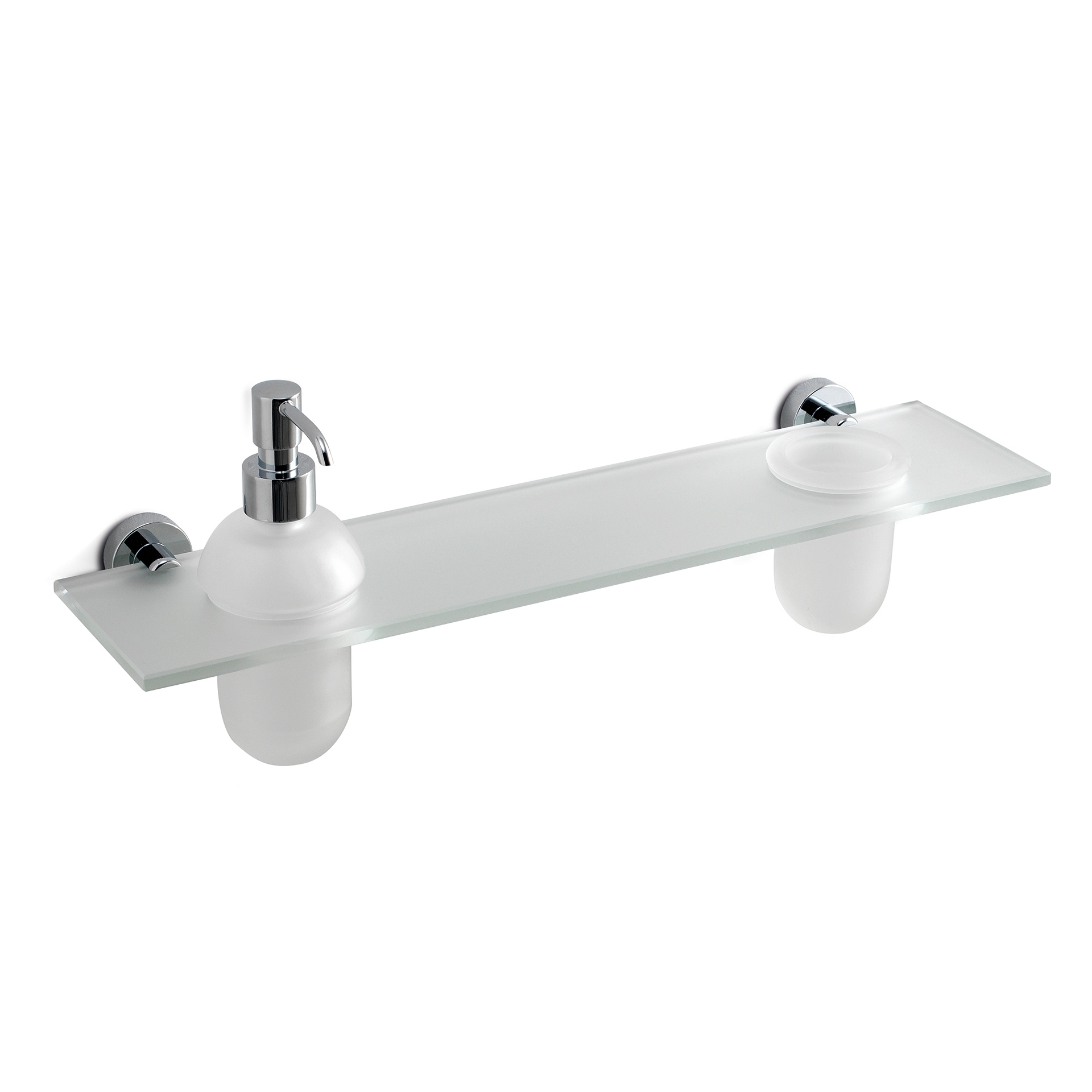 EU05B 3SC Хрустальная полка с дозатором и стаканом Moderno Treesseci 3SC