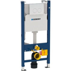 458.120.11.1 Инсталляция Geberit Duofix для подвесного унитаза, 112 см, со смывным бачком скрытого монтажа Delta 12 см, смывная клавиша Delta21 Geberit