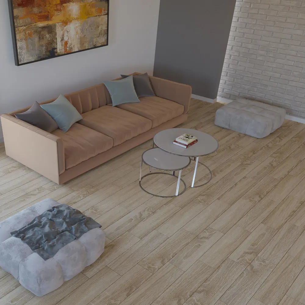 Керамогранит Elma 15X60 см 1.35 м² цвет кремовый 84307231 STLM-2093175 Santreyd