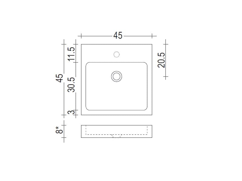 Бетонная квадратная столешница Moab Elle ARCH-00036564 - Вид №6