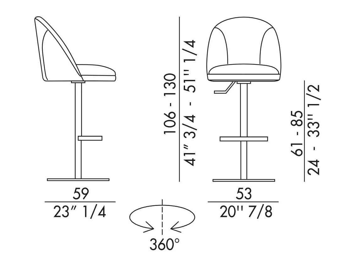 Поворотный стул со спинкой EFORMA Minni ARCH-00037494 - Вид №4