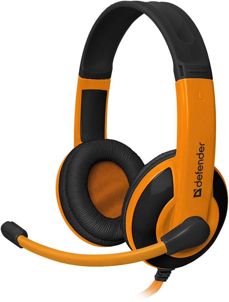 64099 игровая гарнитура warhead g-120 черный + оранжевый, кабель 2 м Defender Santreyd 