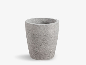 Круглый садовый горшок из пеперино