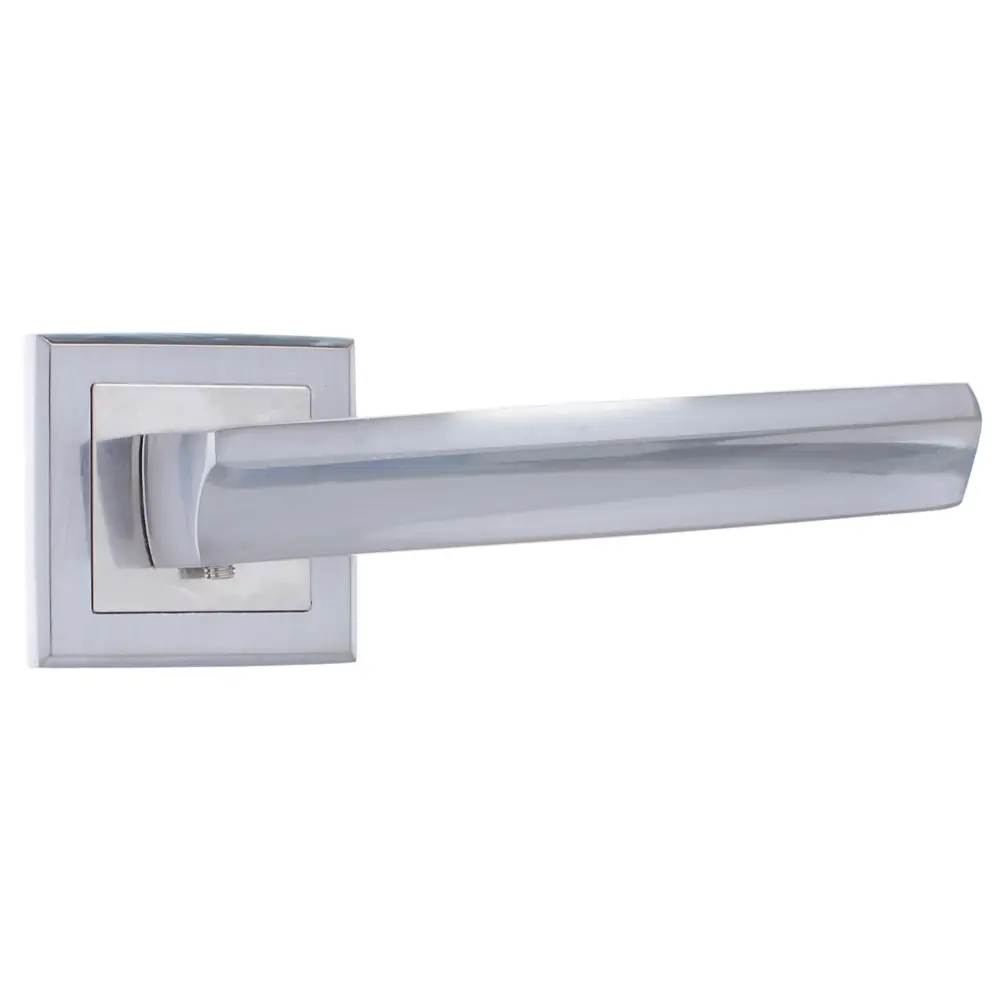 Ручка дверная на розетке Фабрика замков A 204 LPD, цвет глянцевый белый STLM-2030363