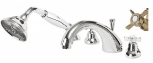 Смеситель на борт ванны с ручным выдвижным душем CEZARES LORD-BVD-02-M