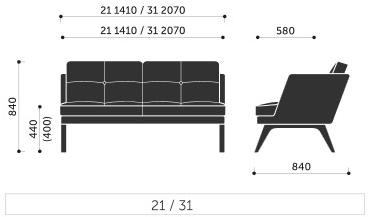 profim 2-х местный диван October sun-id-1475419 - Вид №3