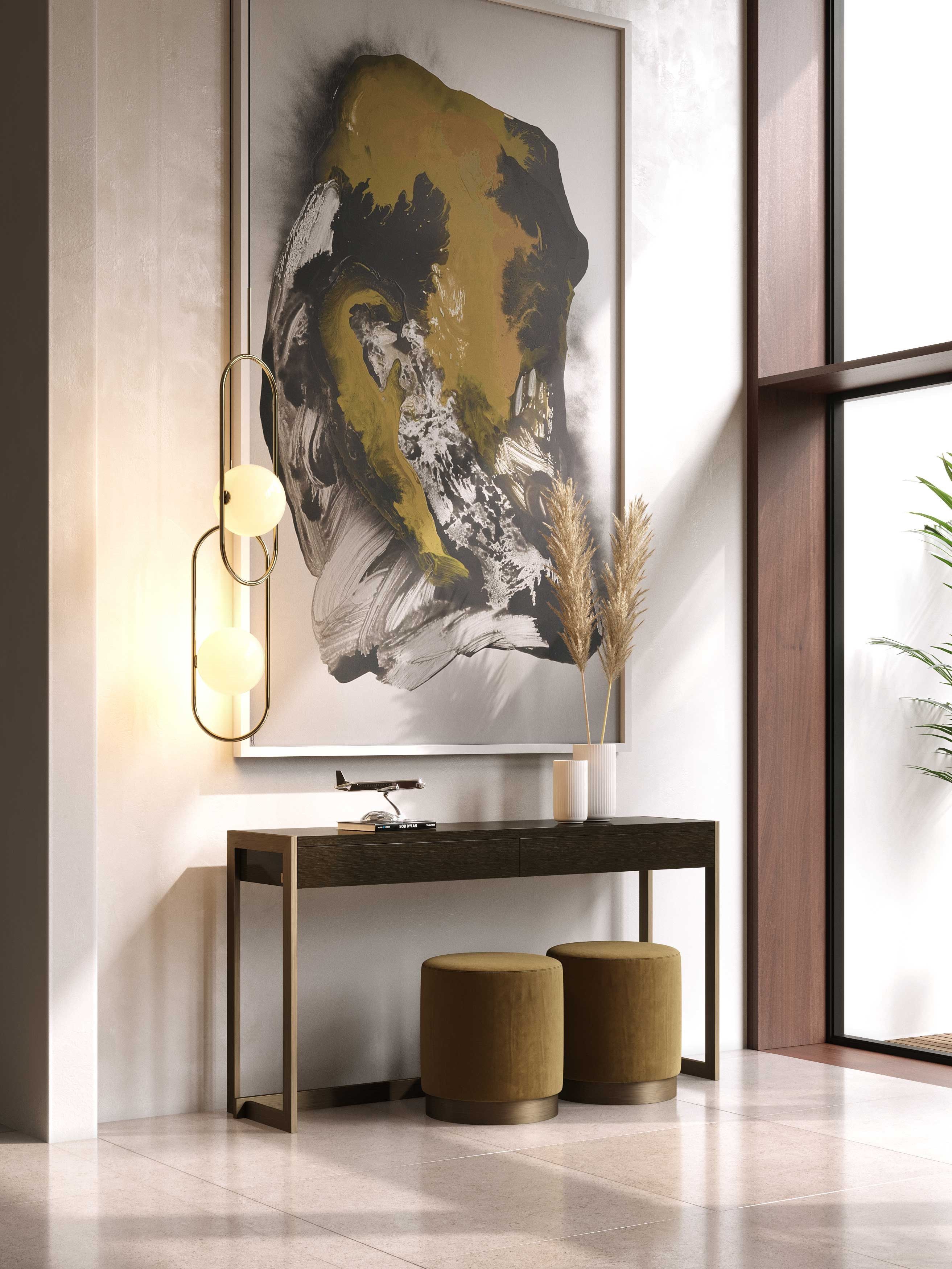 Консоль из нержавеющей стали и дерева Stylish Club ARCH-00127506 - Вид №6