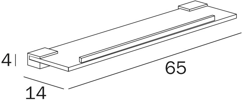 INDA® Хрустальная полка для ванной Logic A33090 - Вид №2
