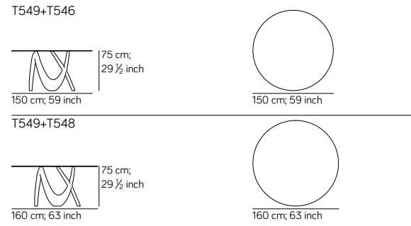 Круглый стол из дерева и стекла Amura Nx ARCH-00037579 - Вид №6