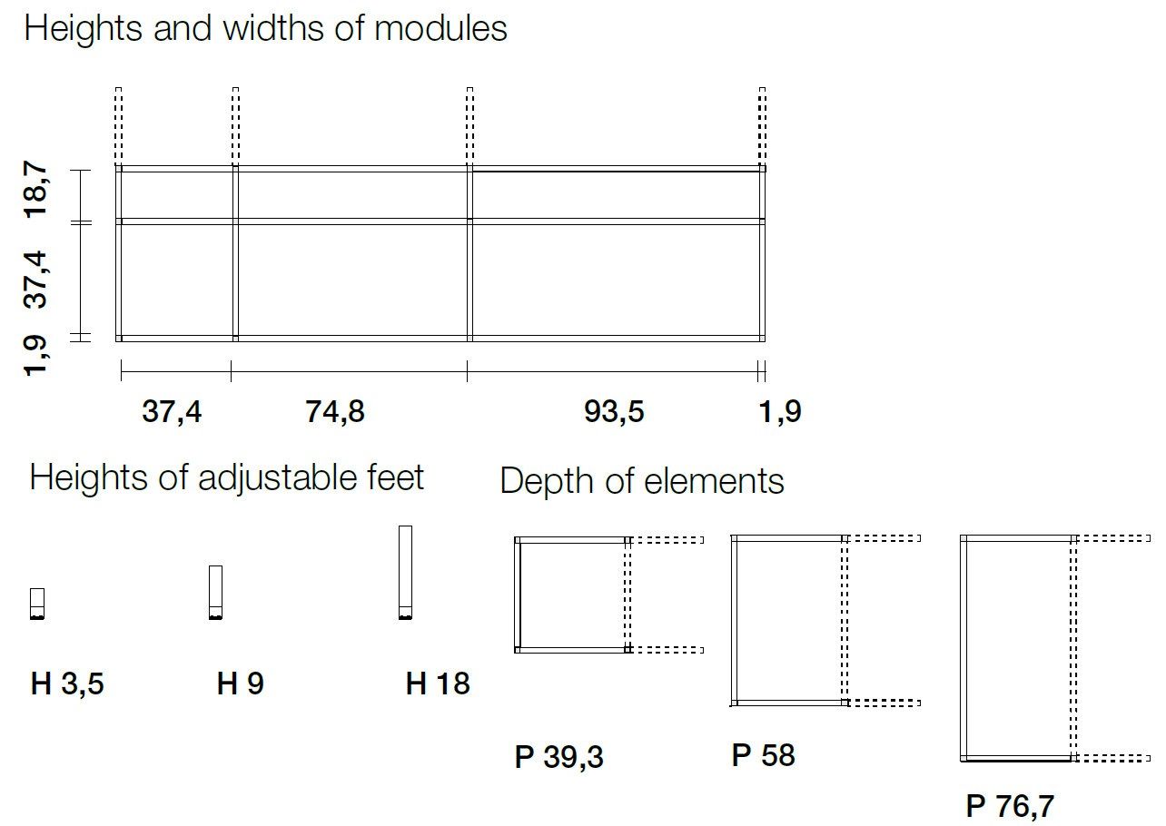 Модульный высокий офисный книжный шкаф Citterio FRAME ARCH-00079218 - Вид №2
