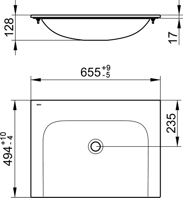 32950316500 Керамический умывальник KEUCO Plan - Вид №2