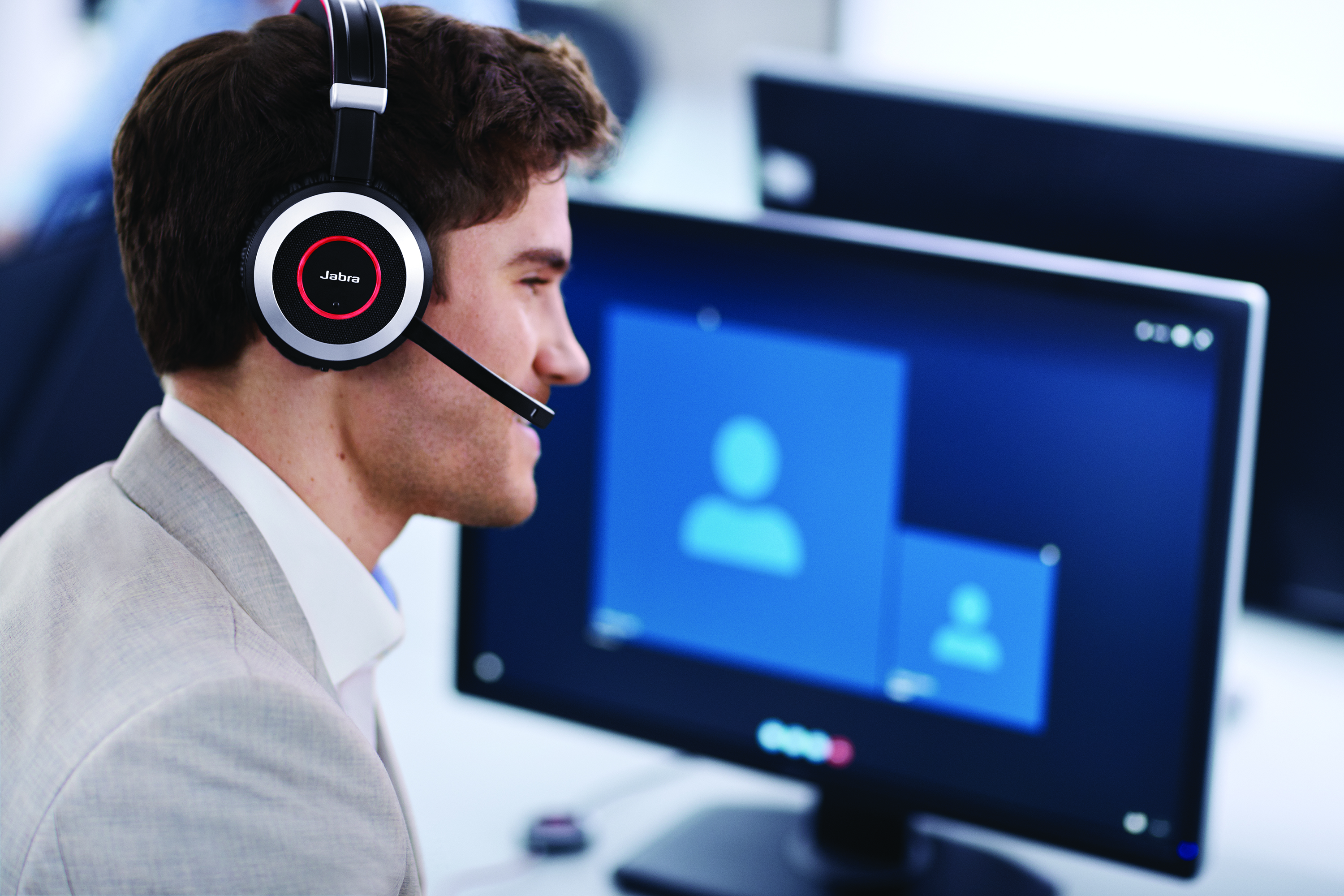 7599-832-199 evolve 75 stereo ms, charging stand & link 370 Jabra Santreyd  - Вид №33