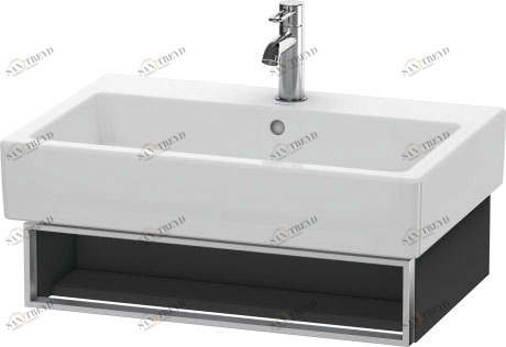 VE600504949 Тумбочка подвесная Vero #VE6005 650 x 431 мм Графит матовый, декор Duravit