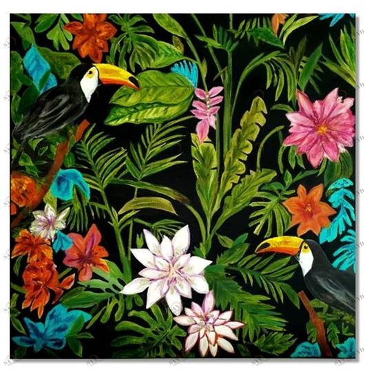 ICI ET LÀ Смешанная техника на холсте K. fabrizzi Kf34