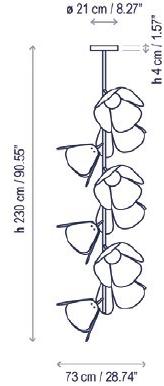 BOVER Алюминиевый светодиодный потолочный светильник Mod Mod pf/73/9l - Вид №1