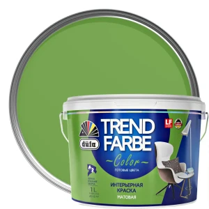 Краска для стен и потолков Trend Farbe цвет Зеленое яблоко 1 л 81970833 STLM-2156970