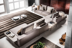 Угловой диван из ткани