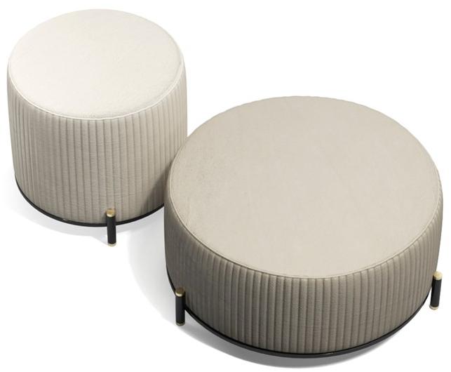 Capital Collection Пуф из круглой ткани с обивкой sun-id-1468221 - Вид №1