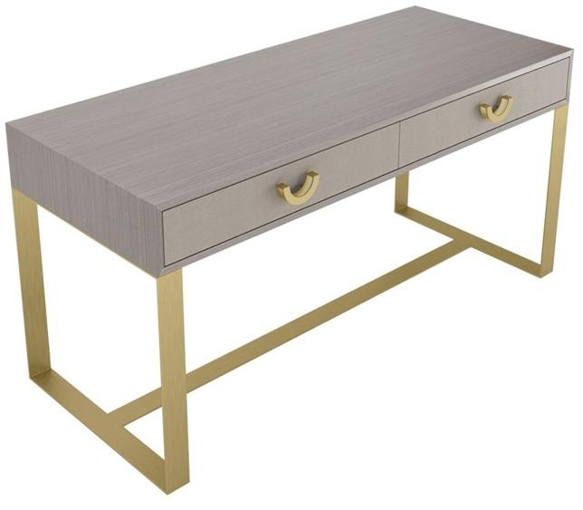 FRATO Прямоугольный латунный письменный стол с ящиками  Ffu120001aam  - Вид №1