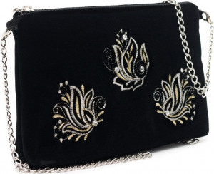 10660421 Торжокские золотошвеи Сумка "Аромат весны" бархат Разм. 13*21*3 Мод. 566-1 Рис. 1831-1 Бархат