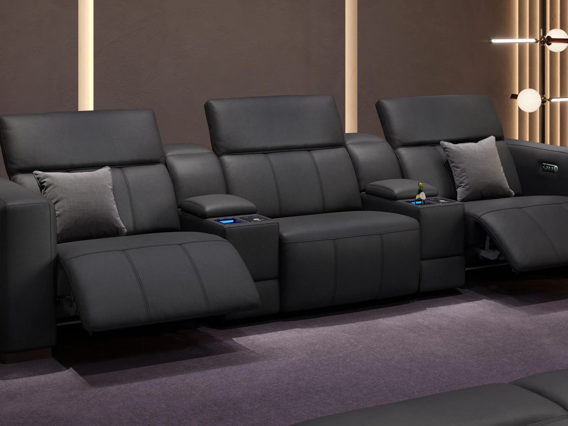 3-местный кожаный диван Sofanella Ancona Kino ARCH-00135415 - Вид №1