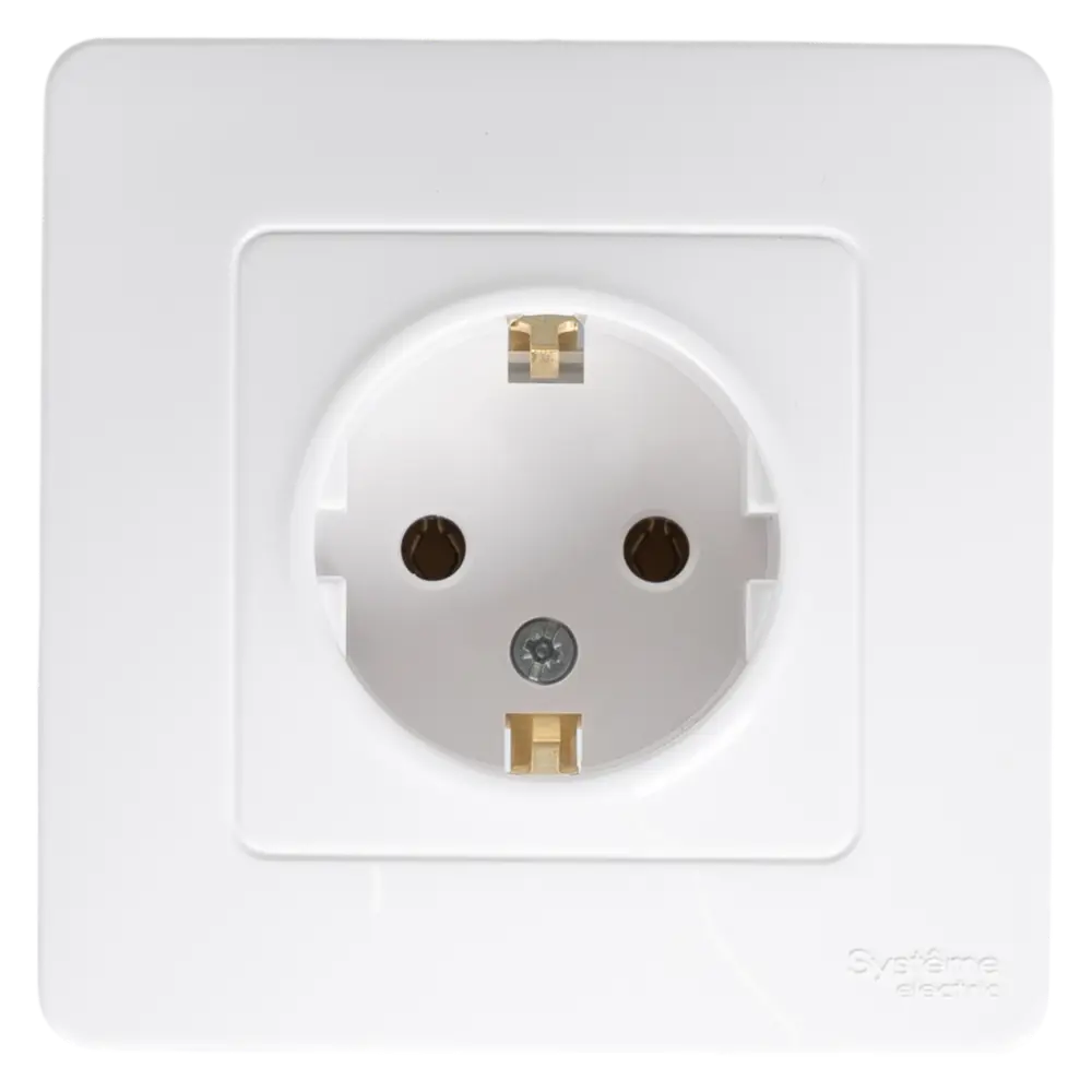 Розетка встраиваемая Systeme Electric Blanca с заземлением без шторок 16 А цвет белый STLM-2148825