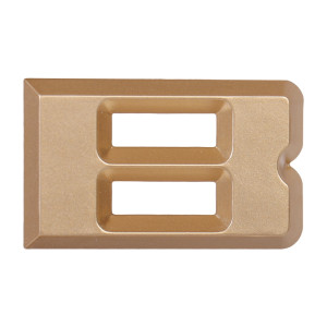 Дверная буква  «В», 37х6х60 мм, матовое золото LJPS0084 Public Steel Россия