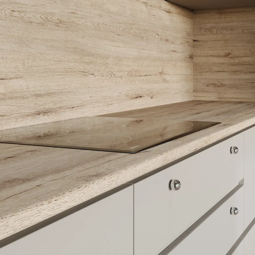 Кромка с клеем для столешницы Дуб Корсика 32 мм 2.4 м цвет светлое дерево KONSENSA STLM-2007519 - Вид №2