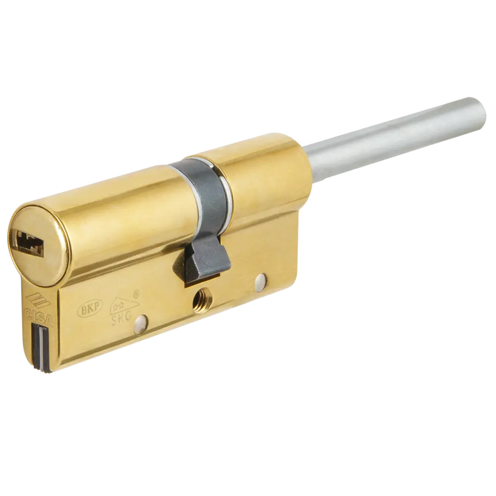Цилиндр Cisa AP4S 0P3S7-12.66, 35x10x25 мм, ключ/шток, цвет латунь, без вертушки STLM-2198408