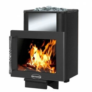 Печь для бани Везувий Русичъ Антрацит 22 Панорама 2016