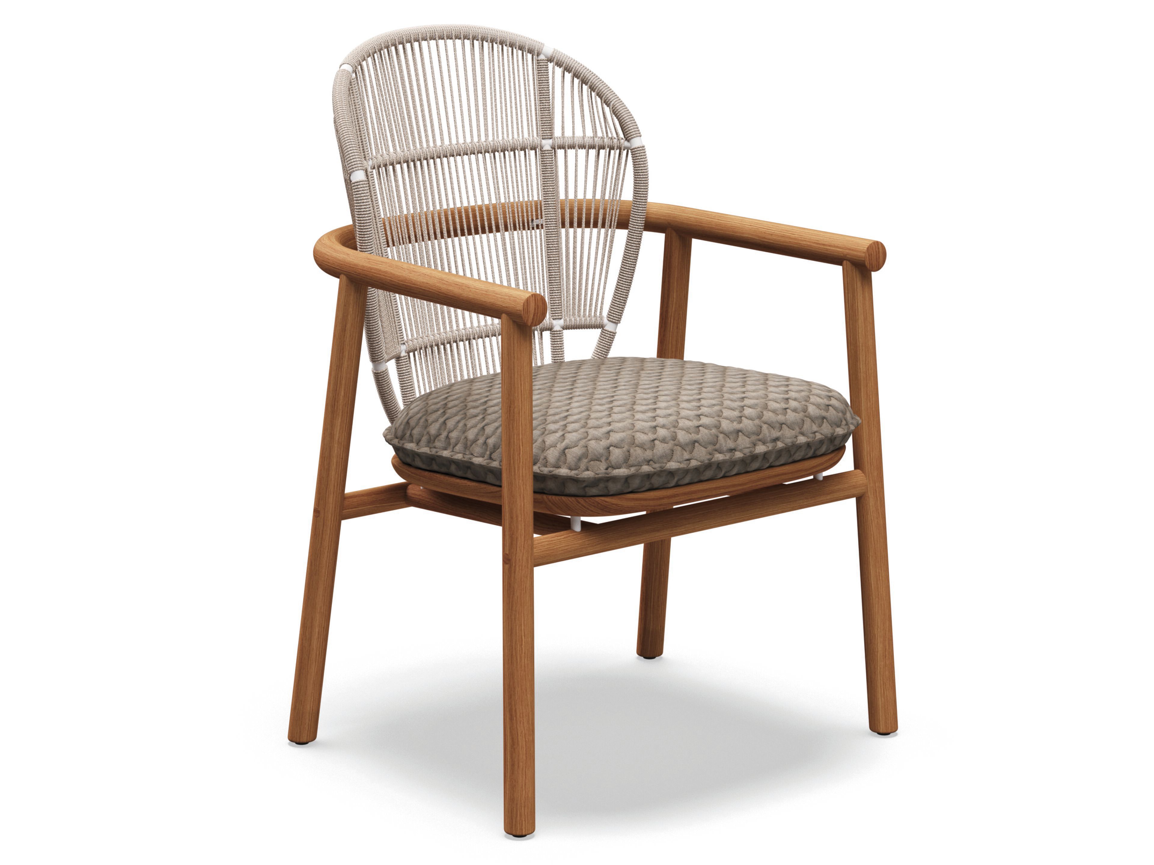 ТИК и веревочный садовый стул с подлокотниками Gloster папоротник ARCH-00073662