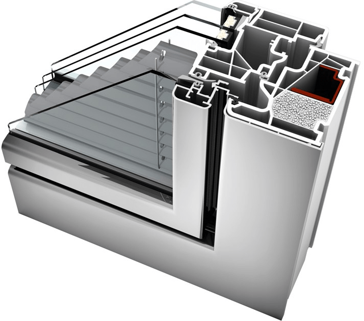 INTERNORM Italia Французское окно из алюминия и пвх sun-id-1469861 - Вид №2