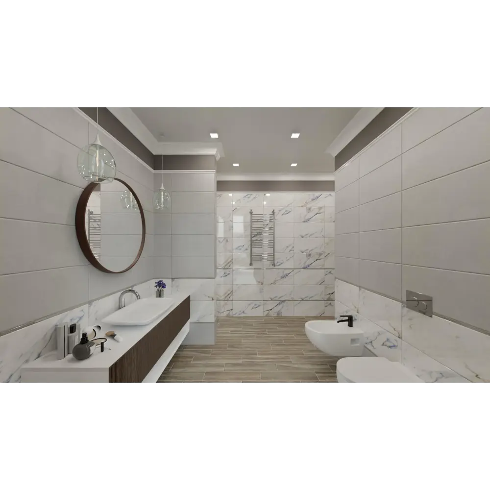 Плитка настенная Montblanc Light МРА 30x60 см 1.62 м² цвет белый Santreyd STLM-2052598 - Вид №6