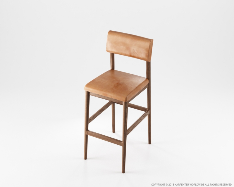 508_1120 Барный стул с кожей Karpenter  - Вид №2