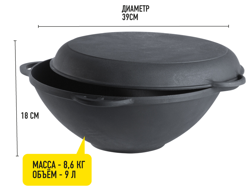 Казан чугунный Santreyd с крышкой-сковородой 9 л для идеального томления 82641669 STLM-0032761 - Вид №5
