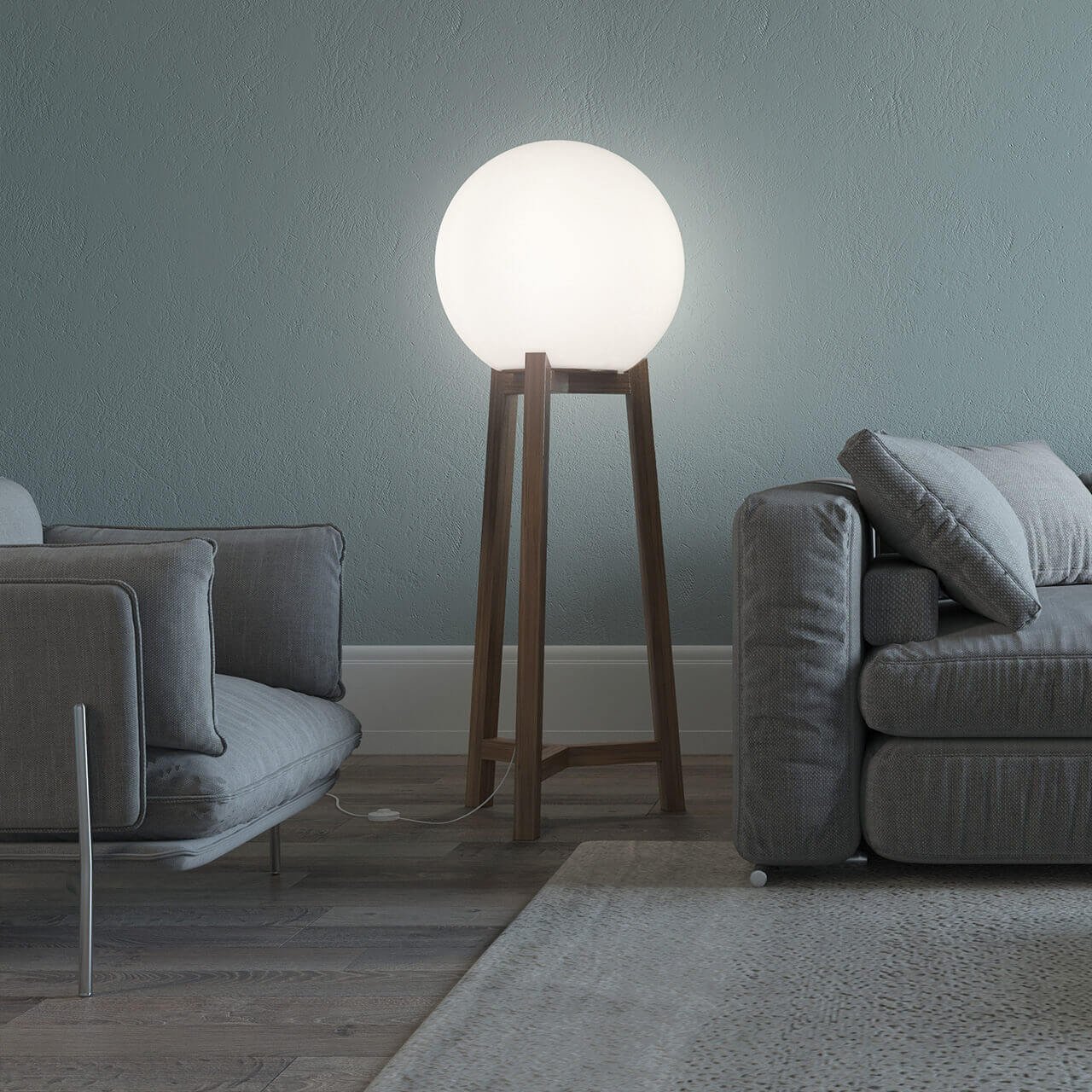 Напольно-настольный светильник m3light Wood 10721012 M3LIGHT  313728 Бежевый;белый  - Вид №1