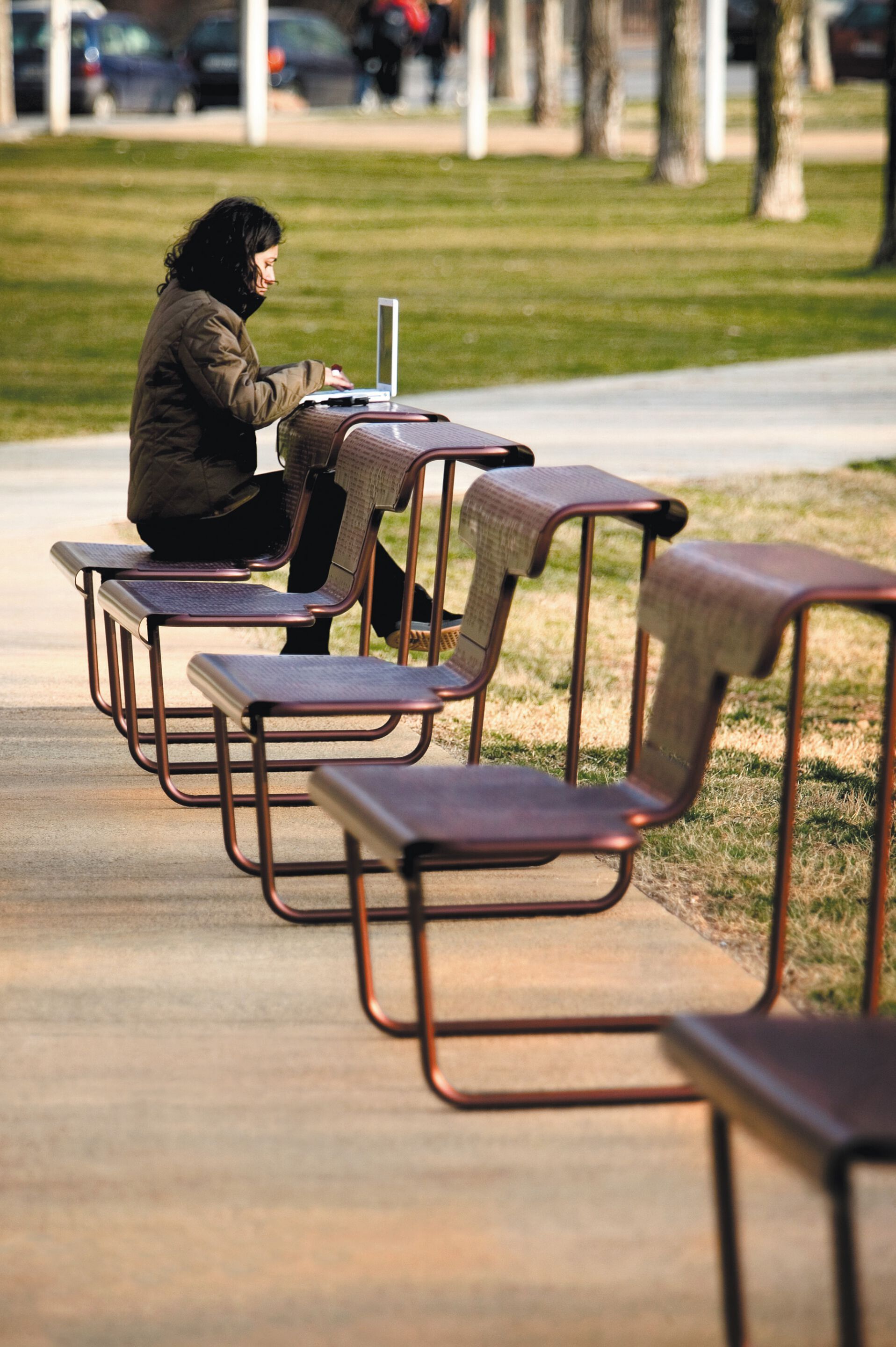 Стальная скамья со спинкой BD Barcelona EL POETA ARCH-00046896 - Вид №3